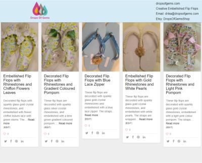 A website for embellished flip flops